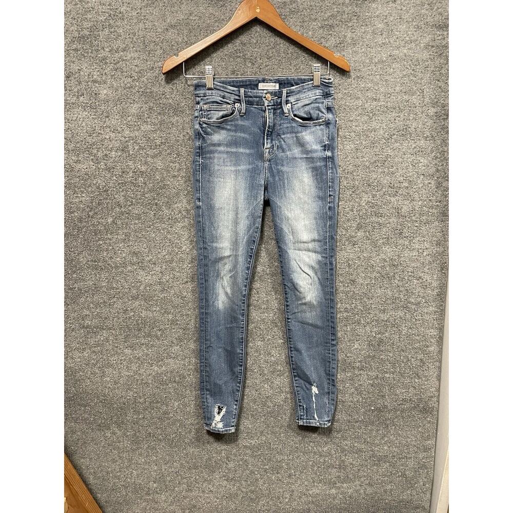 Good American Blue Distressed Good Legs Skinny Jeans Style GAGL899 26 Womens